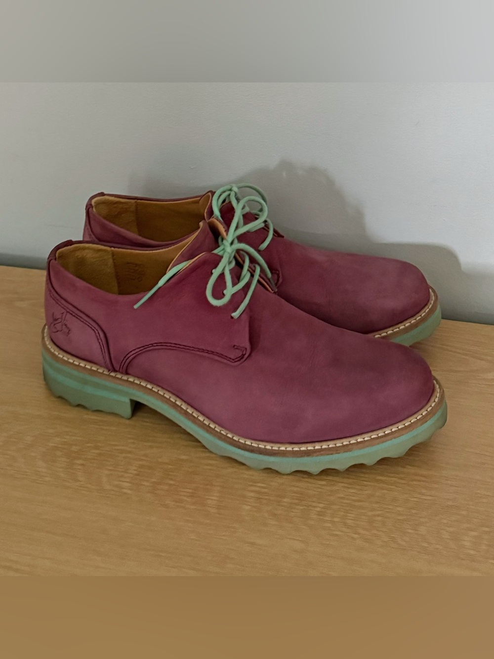 John Fluevog Lofs Kaya Suede Derby Shoes - Size 8.5